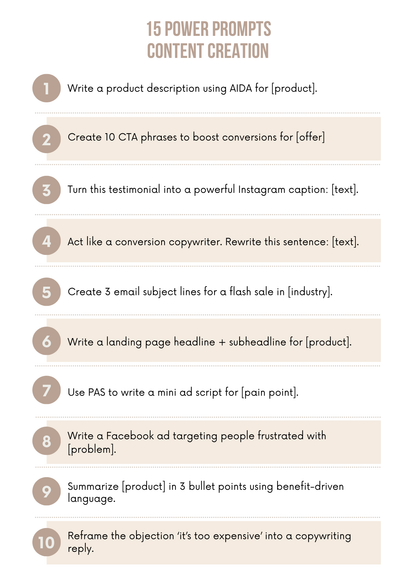 50 Free AI Prompts to Grow